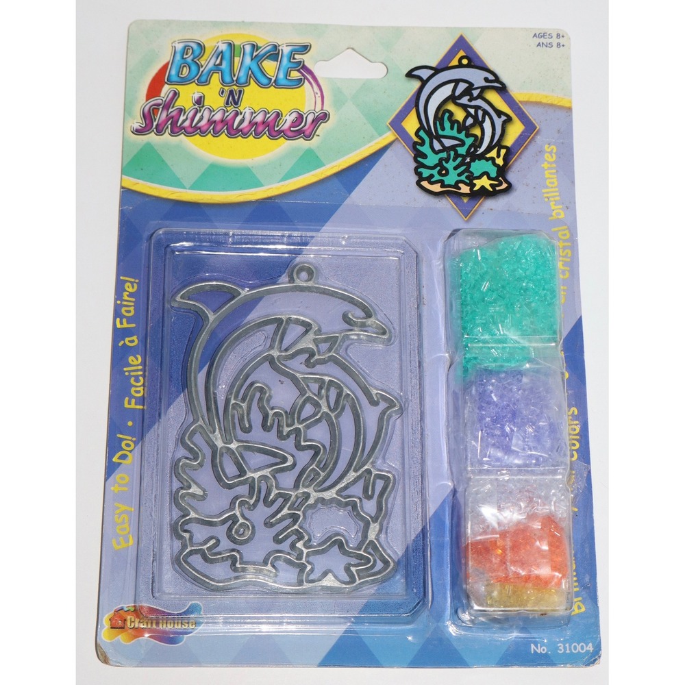 Craft House Bake N Shimmer Dolphin Suncatcher Kit Vintage 31004 New
